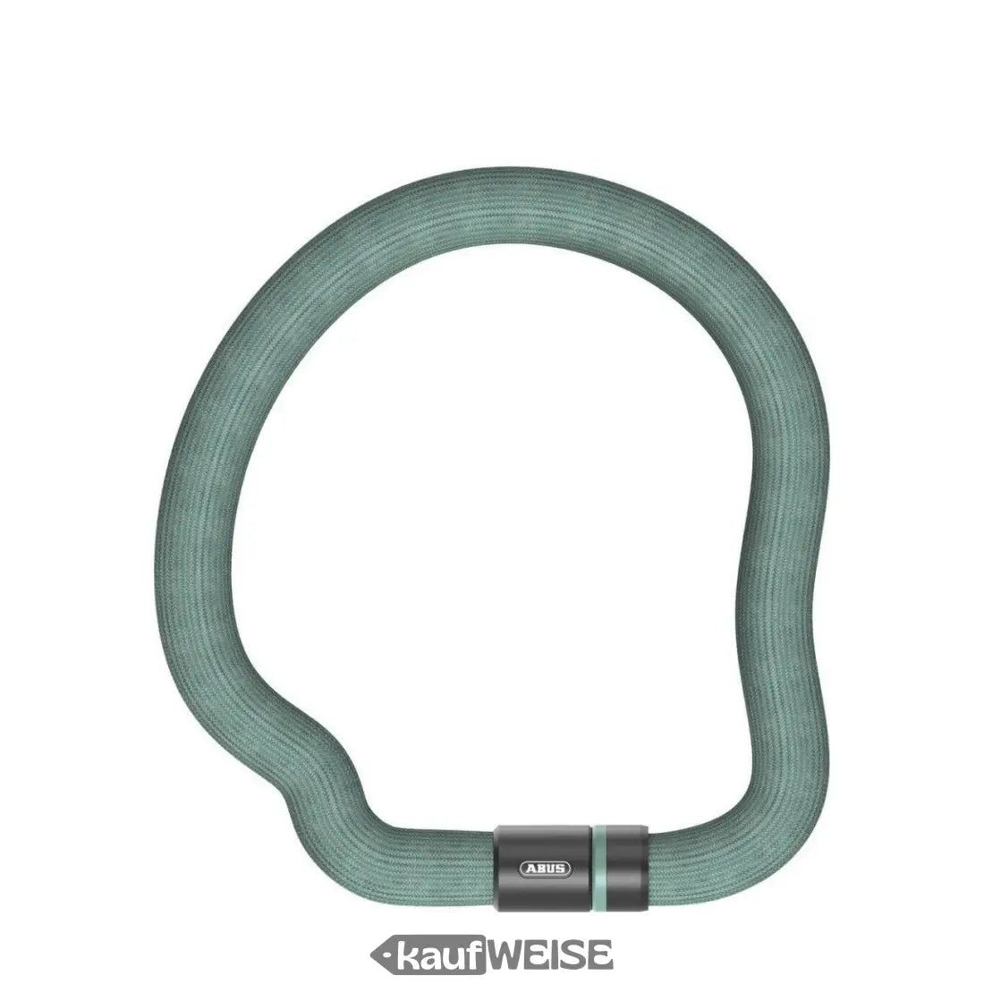 Flexibles grünes Fahrradschloss mit dunklem grauem Schlossmechanismus von ABUS Gans Lock 6206K/110