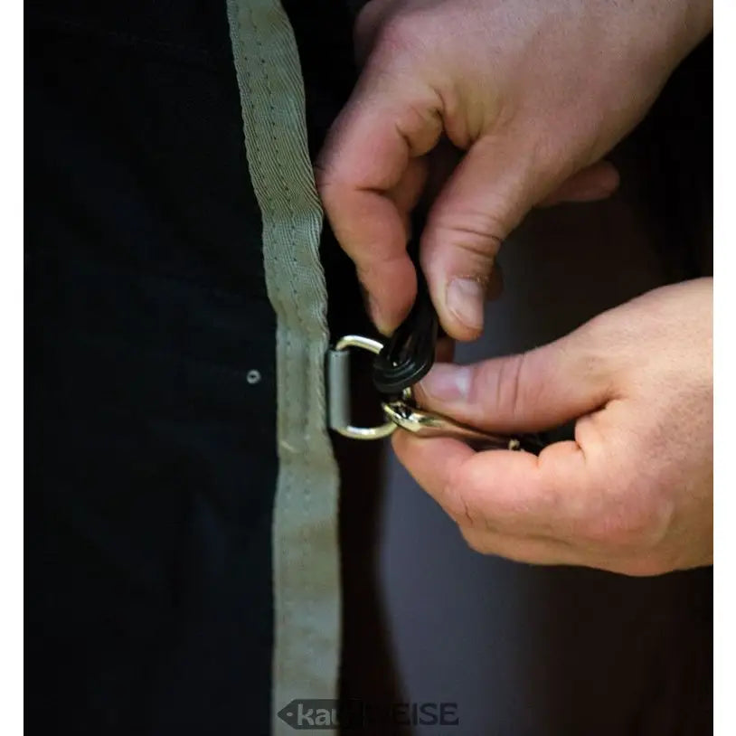 Beige Canvasriemen mit silberner Schnalle und schwarzem Gummiband für Horseware Liner Unterdecke 100g Navy 155/206 cm